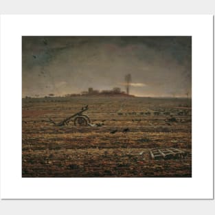 The Plain of Chailly with Harrow and Plough by Jean-Francois Millet Posters and Art